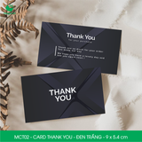  MCT02 - Card Thank you - Thiệp cảm ơn - C300 - Đen trắng - 9x5.4 cm  [50 cái/pack] 