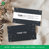 MCT - Card Thank you - Thiệp cảm ơn - C300 - In nhiều màu - 9x5.4 cm [50 cái/pack] 
