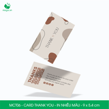  MCT06 - Card Thank you - Thiệp cảm ơn - C300 - In nhiều màu - 9x5.4 cm [50 cái/pack] 