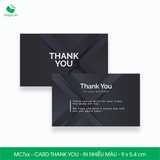  MCT - Card Thank you - Thiệp cảm ơn - C300 - In nhiều màu - 9x5.4 cm [50 cái/pack] 