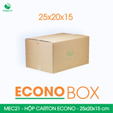  MEC21 - 25x20x15 cm - Hộp carton siêu tiết kiệm ECONO 