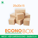  MEC21 - 25x20x15 cm - Hộp carton siêu tiết kiệm ECONO 