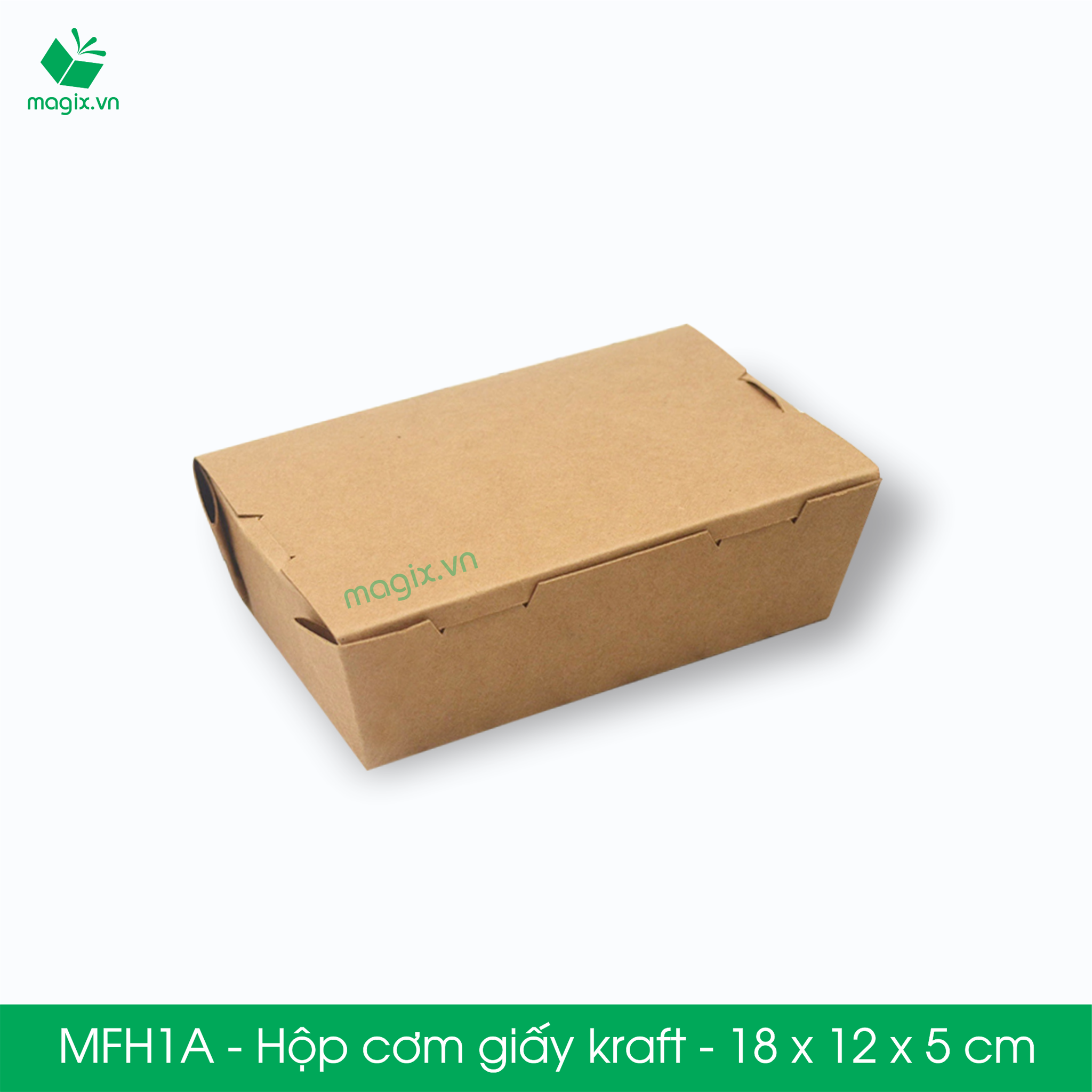 MFH1A - Hộp giấy đựng đồ ăn - 18x12x5 cm