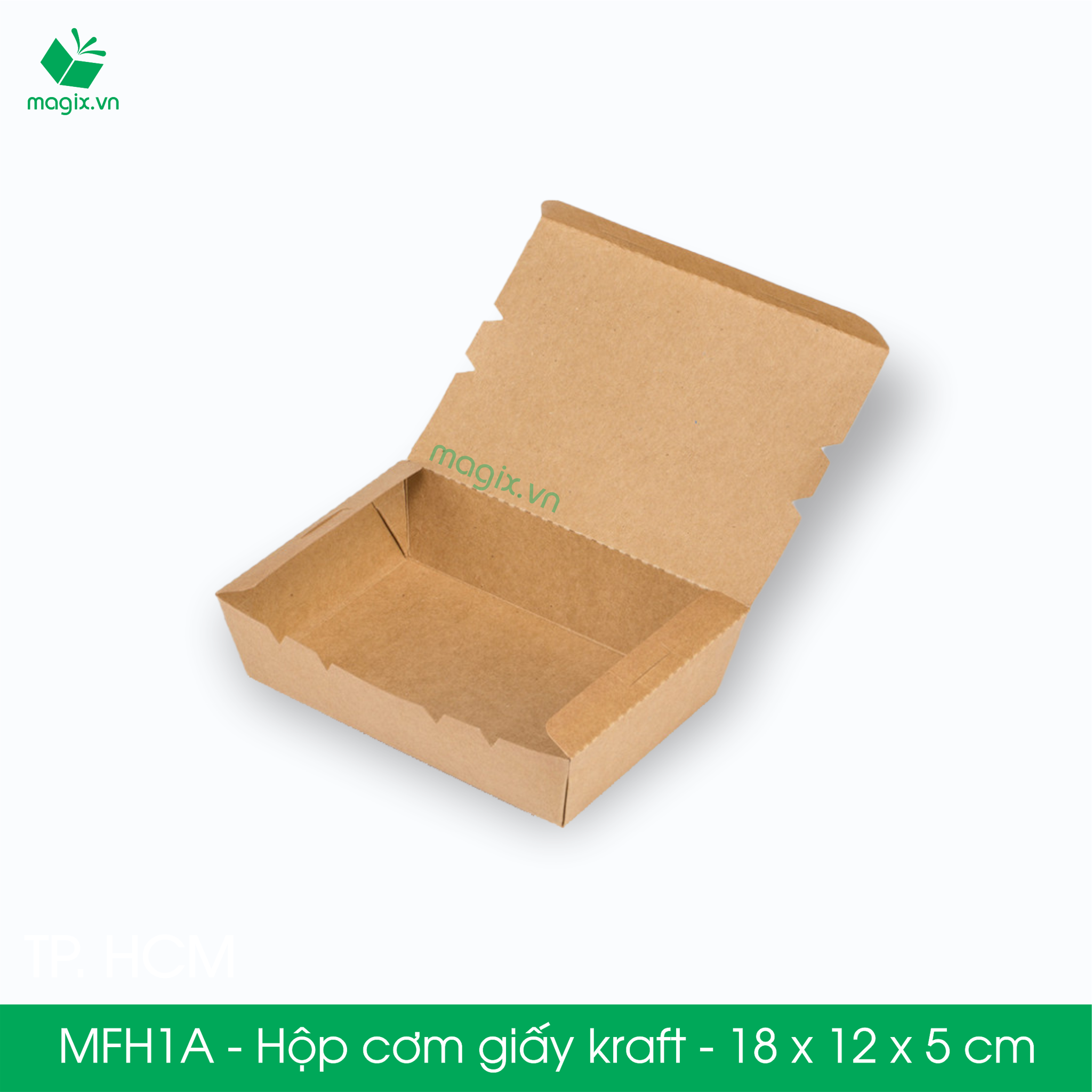 MFH1A - Hộp giấy đựng đồ ăn - 18x12x5 cm