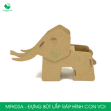  MFK03A - Đựng bút lắp ráp hình con voi bằng giấy carton 