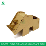  MFK03B - Đựng bút lắp ráp hình con tê giác bằng giấy carton 
