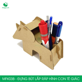  MFK03B - Đựng bút lắp ráp hình con tê giác bằng giấy carton 