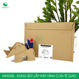  MFK03B - Đựng bút lắp ráp hình con tê giác bằng giấy carton 