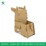  MFK03D - Đựng bút lắp ráp hình con ngựa bằng giấy carton 