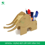  MFK03 - Đựng bút lắp ráp hình thú bằng giấy carton 