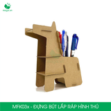  MFK03 - Đựng bút lắp ráp hình thú bằng giấy carton 