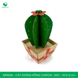  MFK04A - Cây xương rồng carton - Sao - 7x7x14 cm 