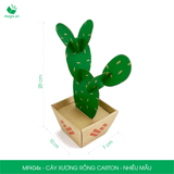  MFK04 - Cây xương rồng lắp ráp bằng giấy carton để bàn trang trí, bộ xếp hình sáng tạo nhiều kích thước 