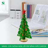  MFK05 - Cây thông Noel lắp ráp bằng carton - 14x14x25 cm 