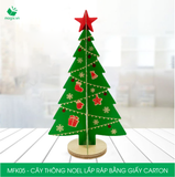  MFK05 - Cây thông Noel lắp ráp bằng carton - 14x14x25 cm 