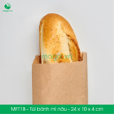  MFT1B - Túi bánh mì nâu - 24x10x4 cm 