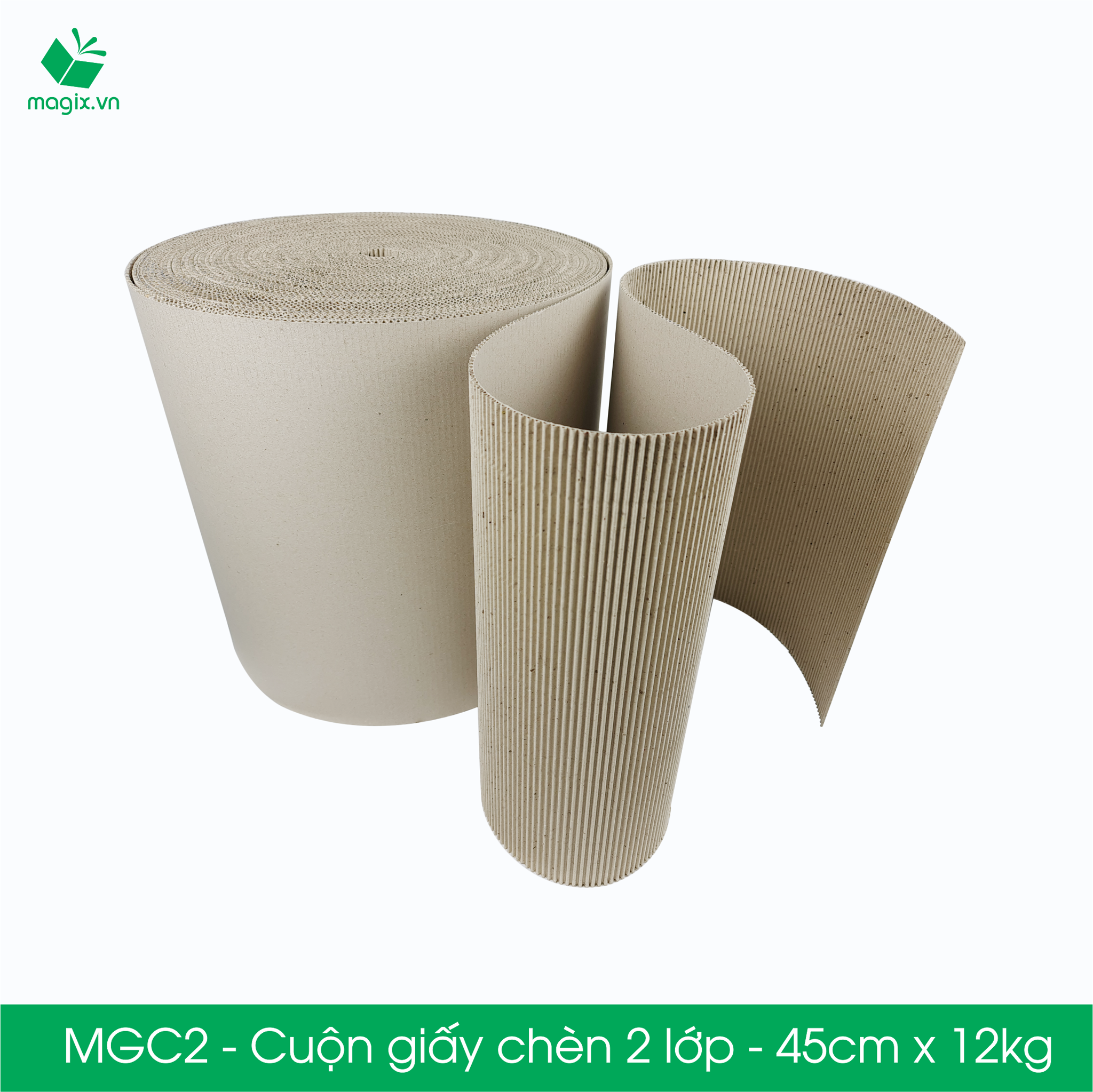 MGC2 - Cuộn giấy chèn 2 lớp - Sóng B - 45cm x 68m