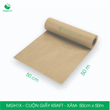  MGH1X - 0.5x50m - CUỘN GIẤY KRAFT GÓI HÀNG MÀU XÁM 