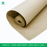  MGH1X - 0.5x50m - CUỘN GIẤY KRAFT GÓI HÀNG MÀU XÁM 