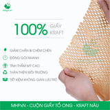  CUỘN GIẤY KRAFT TỔ ONG MÀU NÂU CHỐNG SỐC THAY THẾ BÓNG KHÍ XỐP HƠI ĐÓNG HÀNG - NHIỀU SIZE 