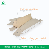  MHTG3 - Hộp trụ dài tam giác - D5x55 cm 