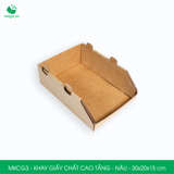  MKCG3 - Khay giấy chất cao tầng - Nâu - 30x20x15 cm 