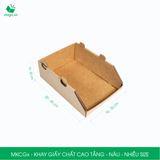  MKCG - Khay giấy chất cao tầng - Nâu - Nhiều Size 