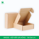  MNG02 - 18x12x6cm - HỘP NẮP GÀI HÔNG 