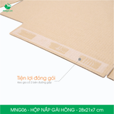  MNG06 - 28x21x7cm - HỘP NẮP GÀI HÔNG 