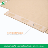  MNG07 - 32x22x10cm - HỘP NẮP GÀI HÔNG 