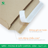  MPB1 – 16x11cm – PHONG BÌ GIẤY CARTON MÀU XÁM 