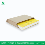  MPB1 – 16x11cm – PHONG BÌ GIẤY CARTON MÀU XÁM 