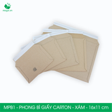  MPB1 – 16x11cm – PHONG BÌ GIẤY CARTON MÀU XÁM 