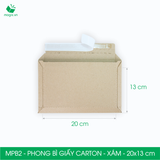  MPB2 – 20x13cm – PHONG BÌ GIẤY CARTON MÀU XÁM 