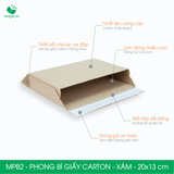  MPB2 – 20x13cm – PHONG BÌ GIẤY CARTON MÀU XÁM 