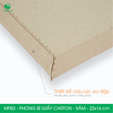  MPB3 – 22x16cm – PHONG BÌ GIẤY CARTON MÀU XÁM 