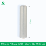  MPE1 - 50cmx3kg (lõi 0.3 kg) - Màng co PE trắng trong 