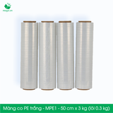  MPE1 - 50cmx3kg (lõi 0.3 kg) - Màng co PE trắng trong 