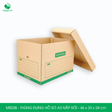  MS03B - 46x33x24 cm - Thùng đựng hồ sơ A3 nắp rời 