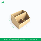  MS04 - HỘP ĐỰNG BÚT ĐA NĂNG 4 NGĂN BẰNG GIẤY CARTON 