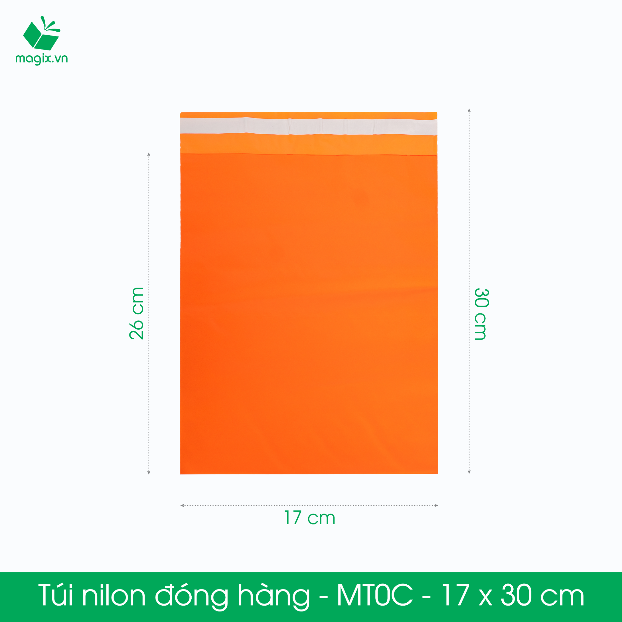 Túi nilon niêm phong gói hàng - 17x30 cm