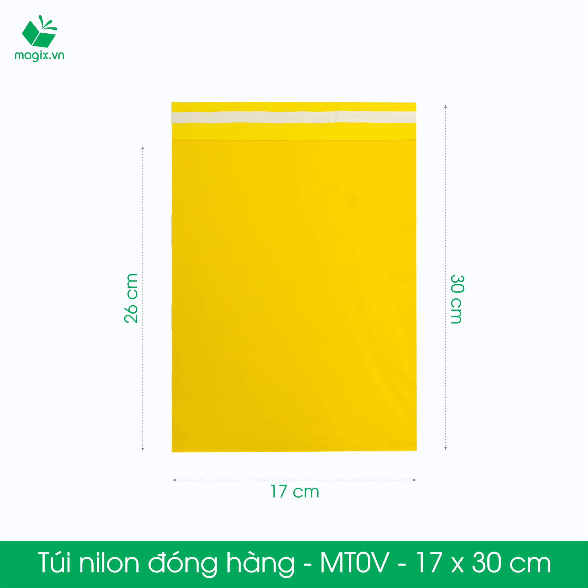 Túi nilon niêm phong gói hàng - 17x30 cm