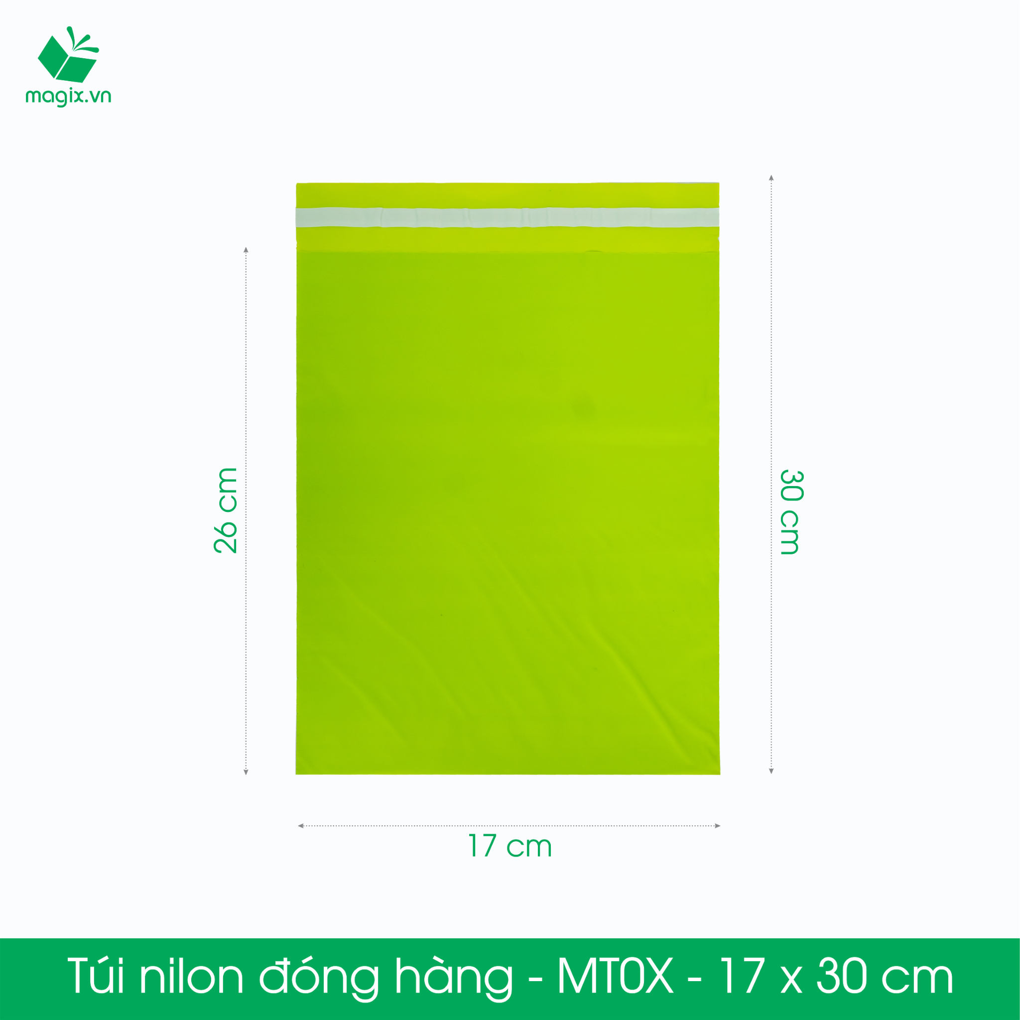 Túi nilon niêm phong gói hàng - 17x30 cm
