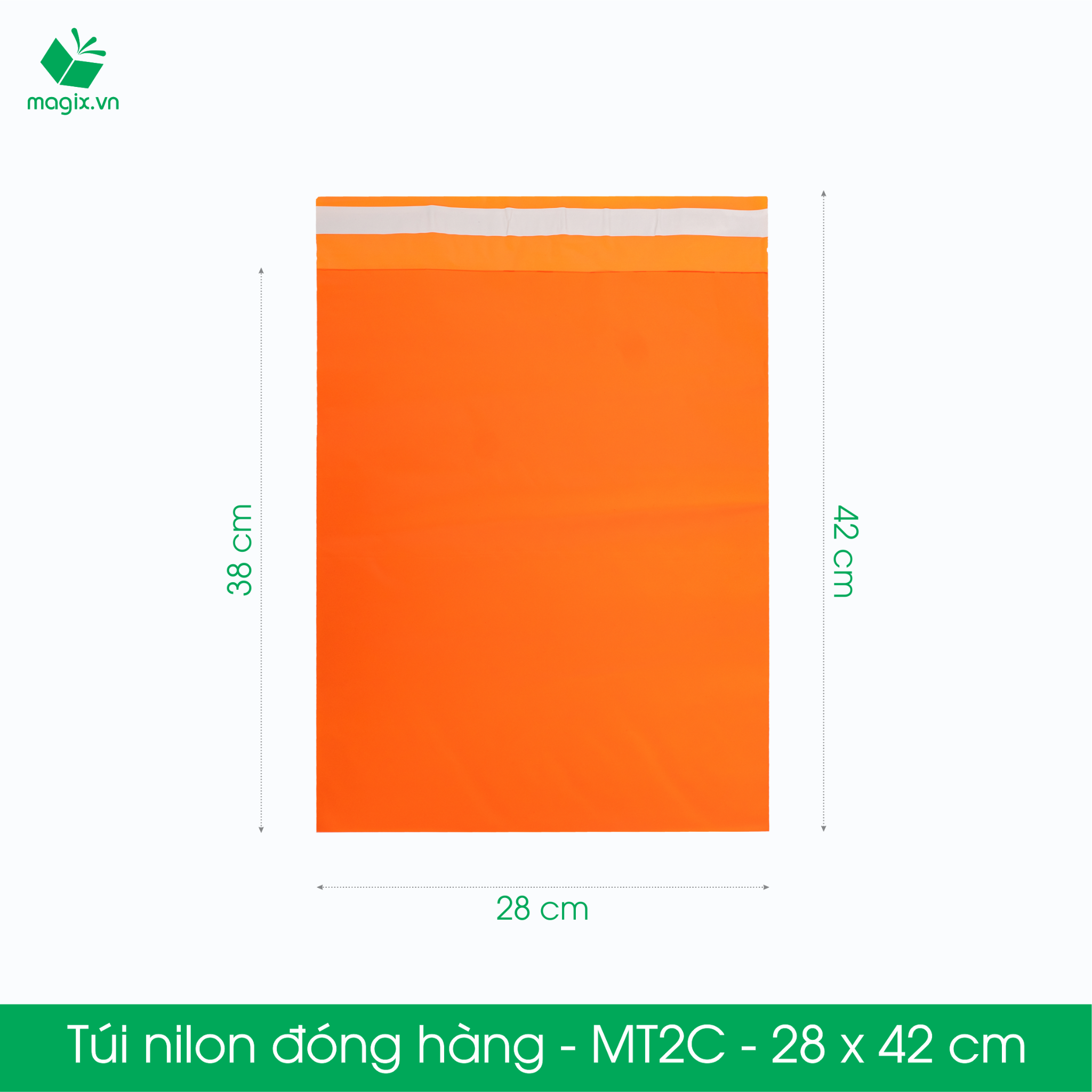 Túi nilon niêm phong gói hàng - 28x42 cm