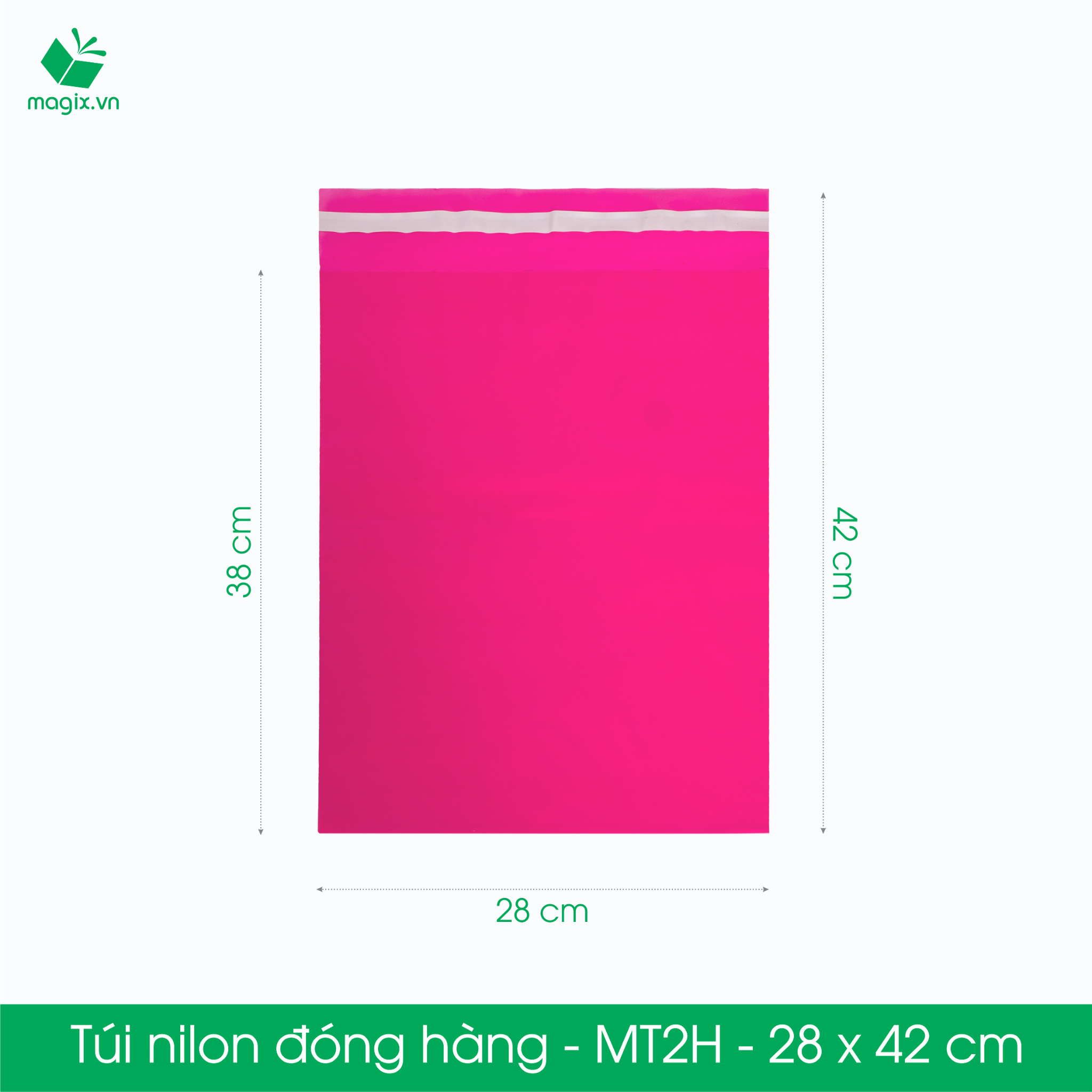 Túi nilon niêm phong gói hàng - 28x42 cm