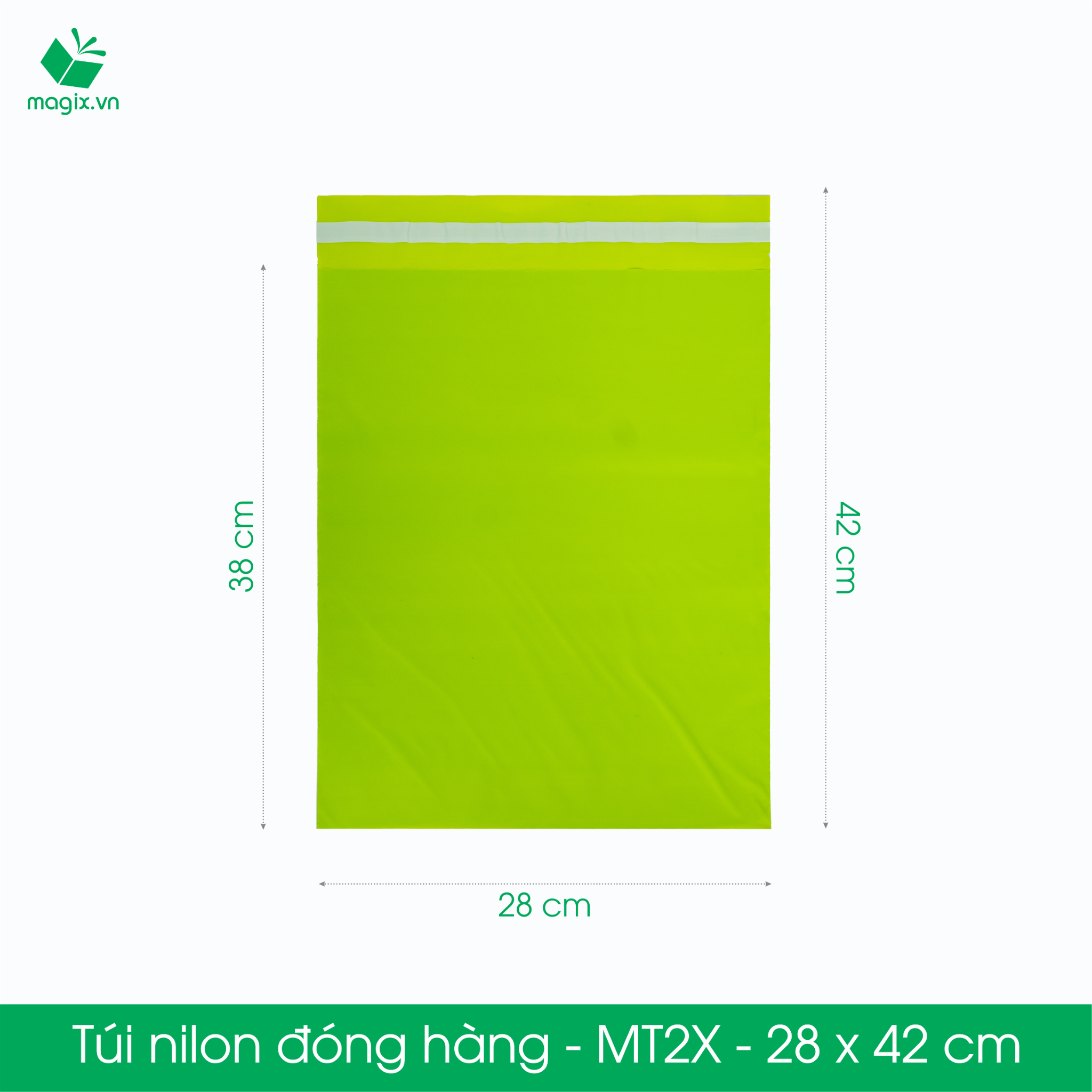 Túi nilon niêm phong gói hàng - 28x42 cm