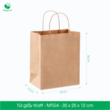  MTG4 - 35x25x12 cm - Túi giấy Kraft 