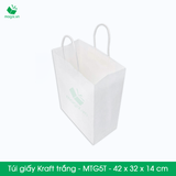  MTG5T  - 42x32x14cm - Túi giấy Kraft màu trắng 