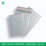  MTS0 -  16x11cm - Túi poly chống sốc - Trắng xám 