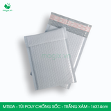  MTS0A - 16x14cm - Túi poly chống sốc - Trắng xám 